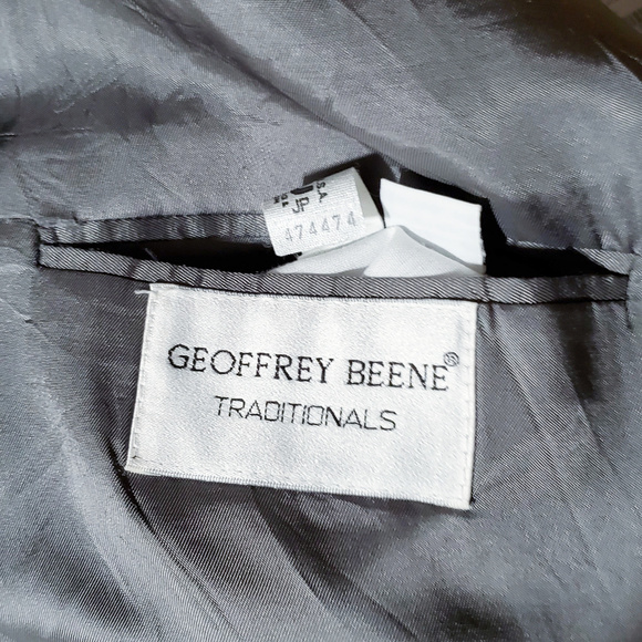 Geoffrey Beene Dark Grey Lined 5 Pockets Blazer - Picture 4 of 7
